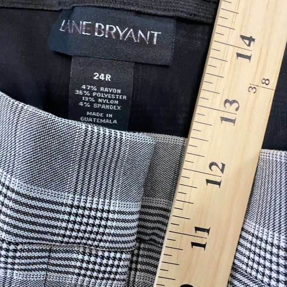 Lane Bryant Womens Plus size 24R The Allie Stretch Plaid Pants Casual Business - Picture 10 of 10